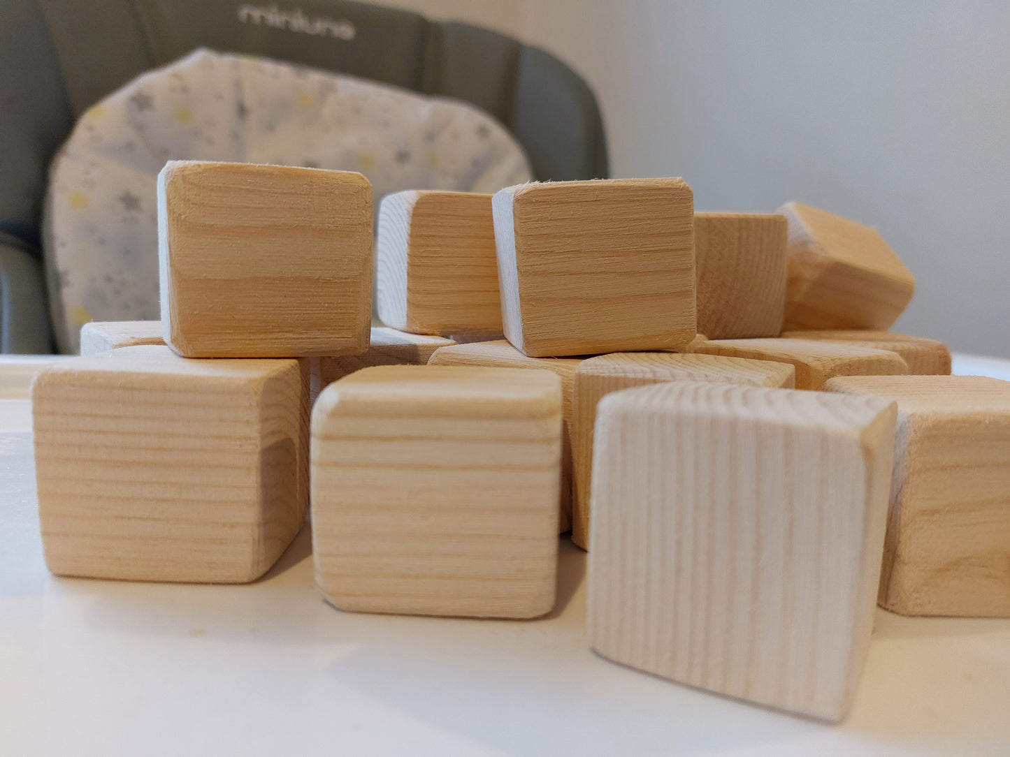 20x Wooden Blocks 3.5cm x 3.5cm