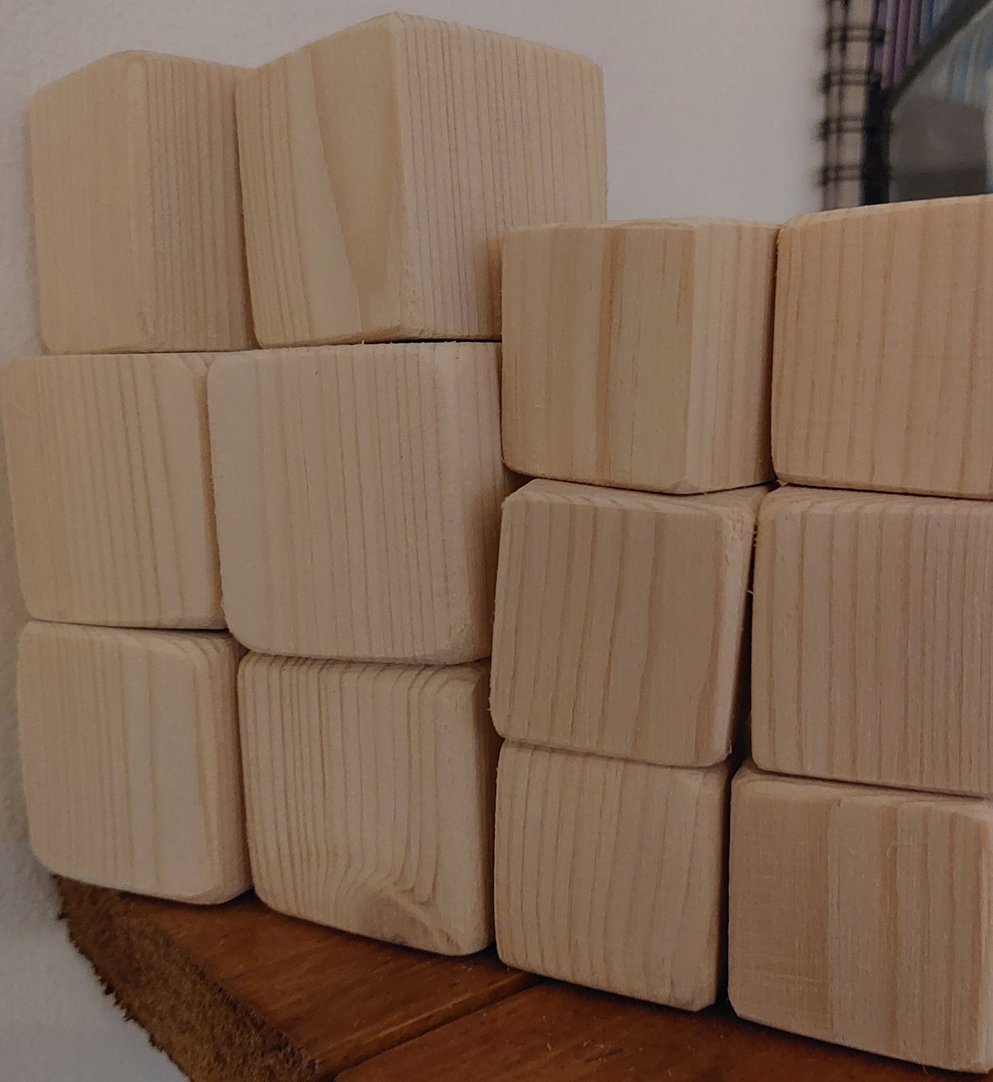 20x Wooden Blocks 3.5cm x 3.5cm