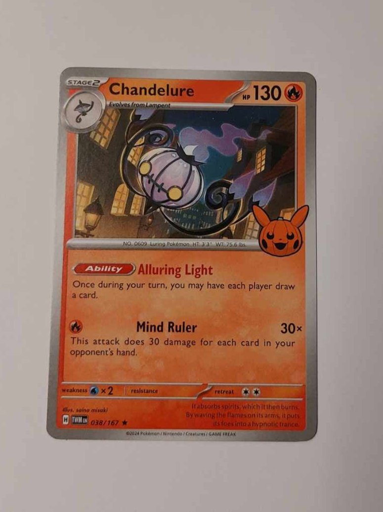 Pokemon Card - Chandelure - 038/167
