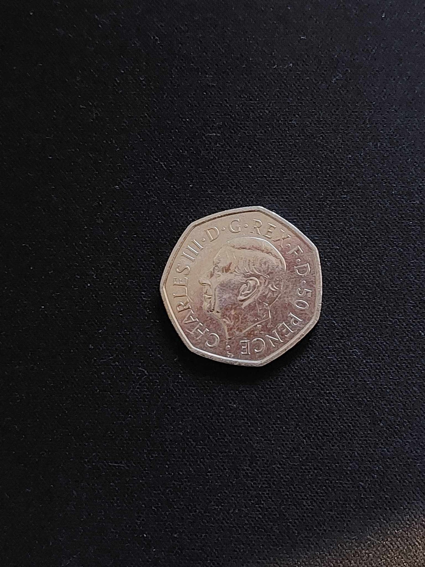 King Charles III 50p 2022 King Charles III 50 pence coin "used"