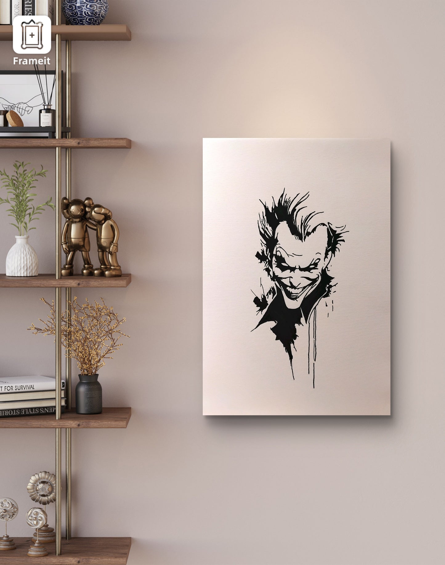 26inch by 16inch canvas Acrylic painted joker.