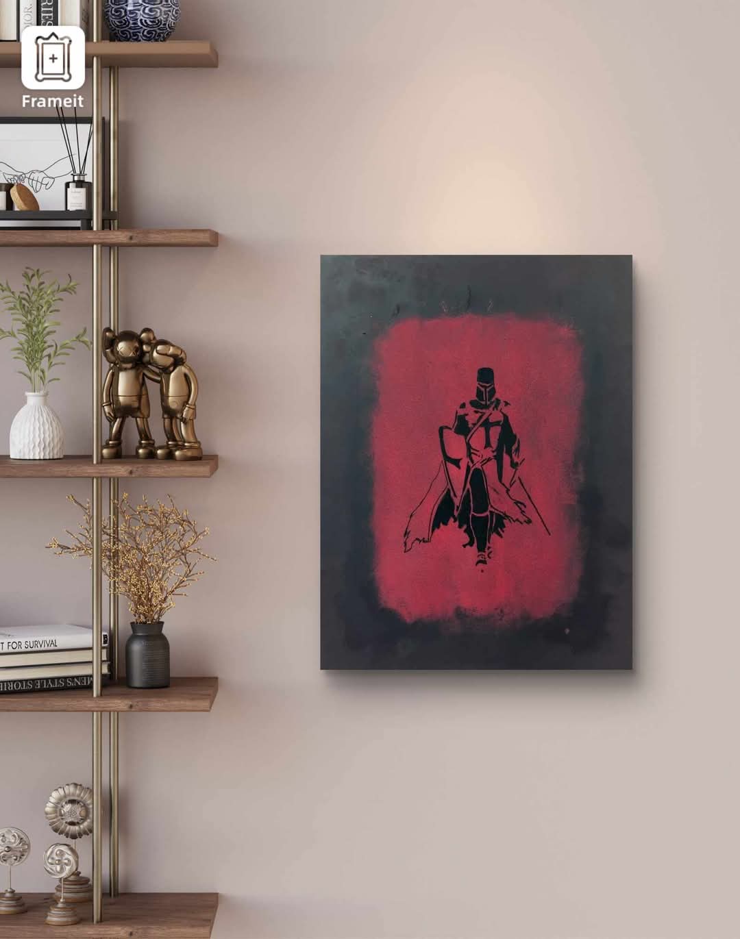 26inch by 16inch Premium Canvas knights Templar