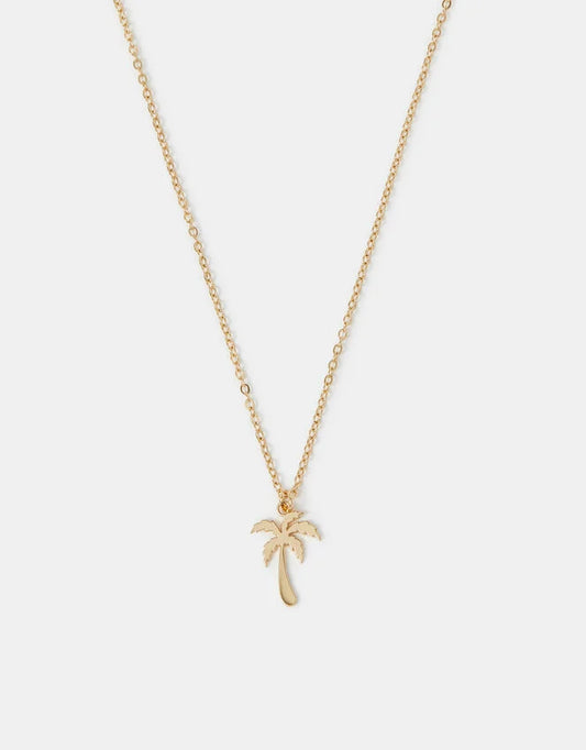 Palm Tree Pendant Necklace