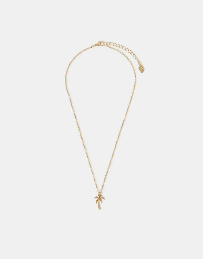 Palm Tree Pendant Necklace