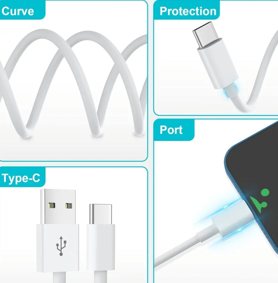 Type-C to 8 Pin Fast Charging Data Cable, Length: 1m