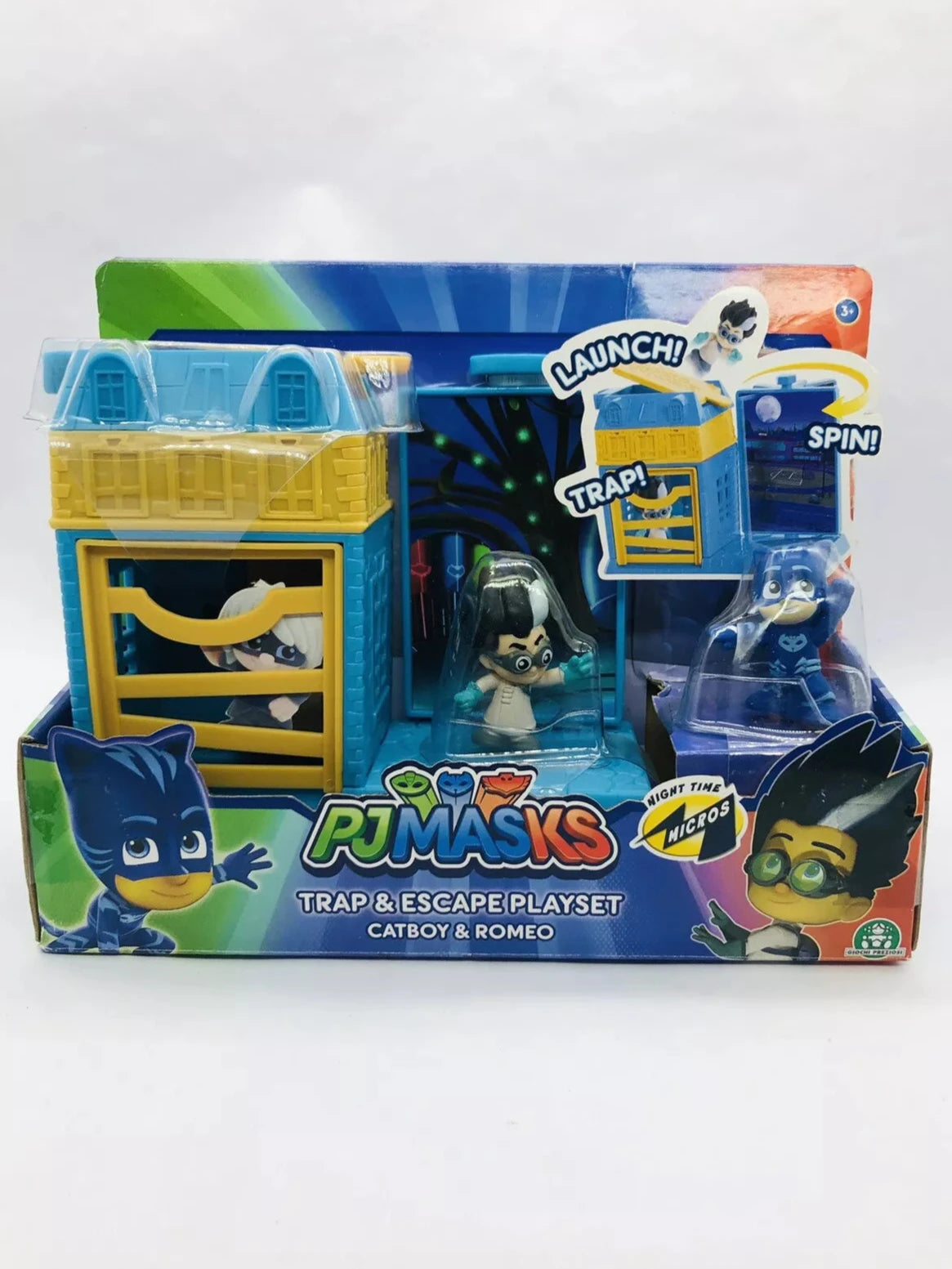 PJ Masks Pjm Night Time Micros Trap & Escape-Catboy & Romeo