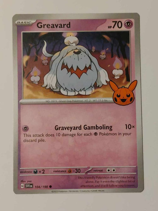 Pokemon Card Greavard 104/198 2023 Trick or Trade Halloween Trick Treat Common