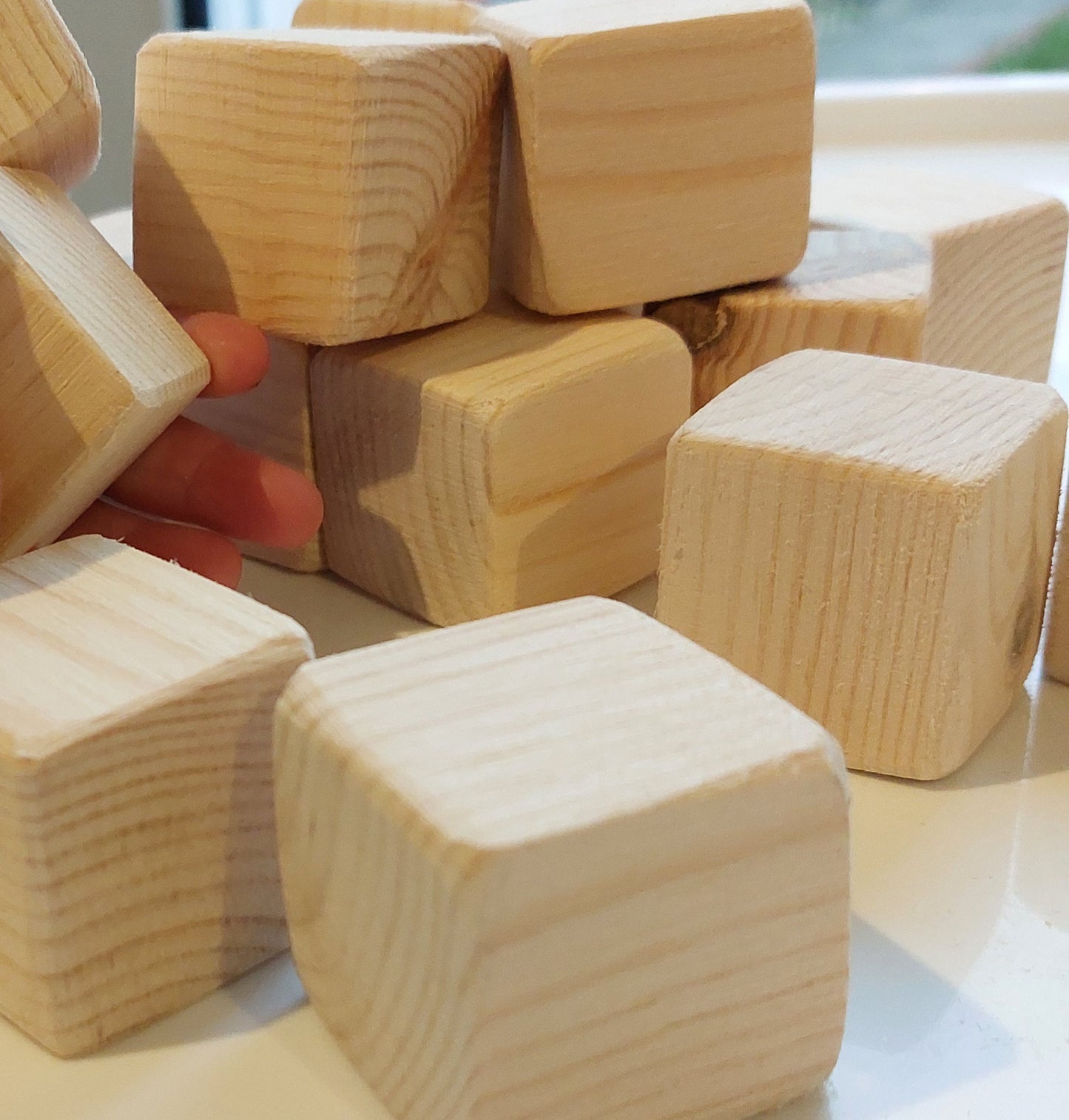 20x Wooden Blocks 3.5cm x 3.5cm