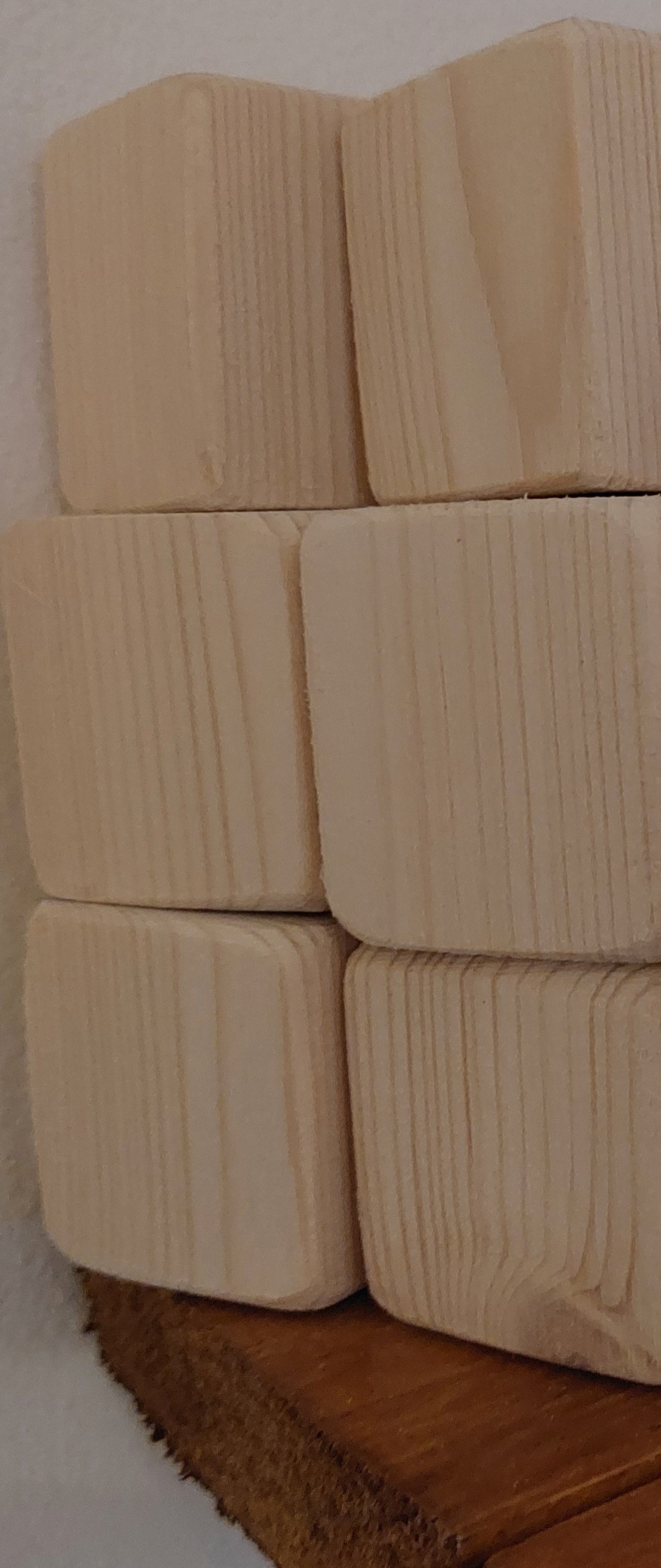 10x Wooden Blocks 4cm x 4cm