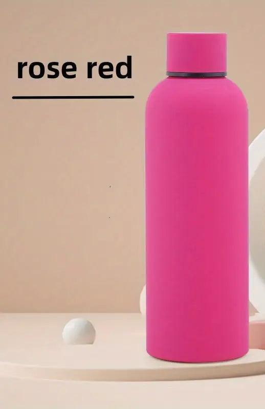 Rose Red Stainless Steel Vacuum Flask