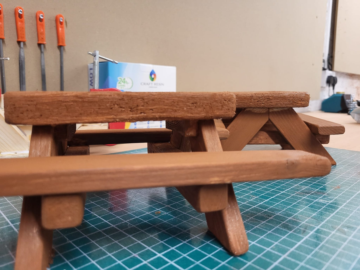 Handmade Wildlife Picnic Bench