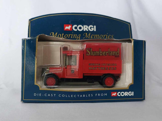 Corgi Motoring Memories Chevrolet Box Van, Slumberland, 1999, Die Cast, Red.