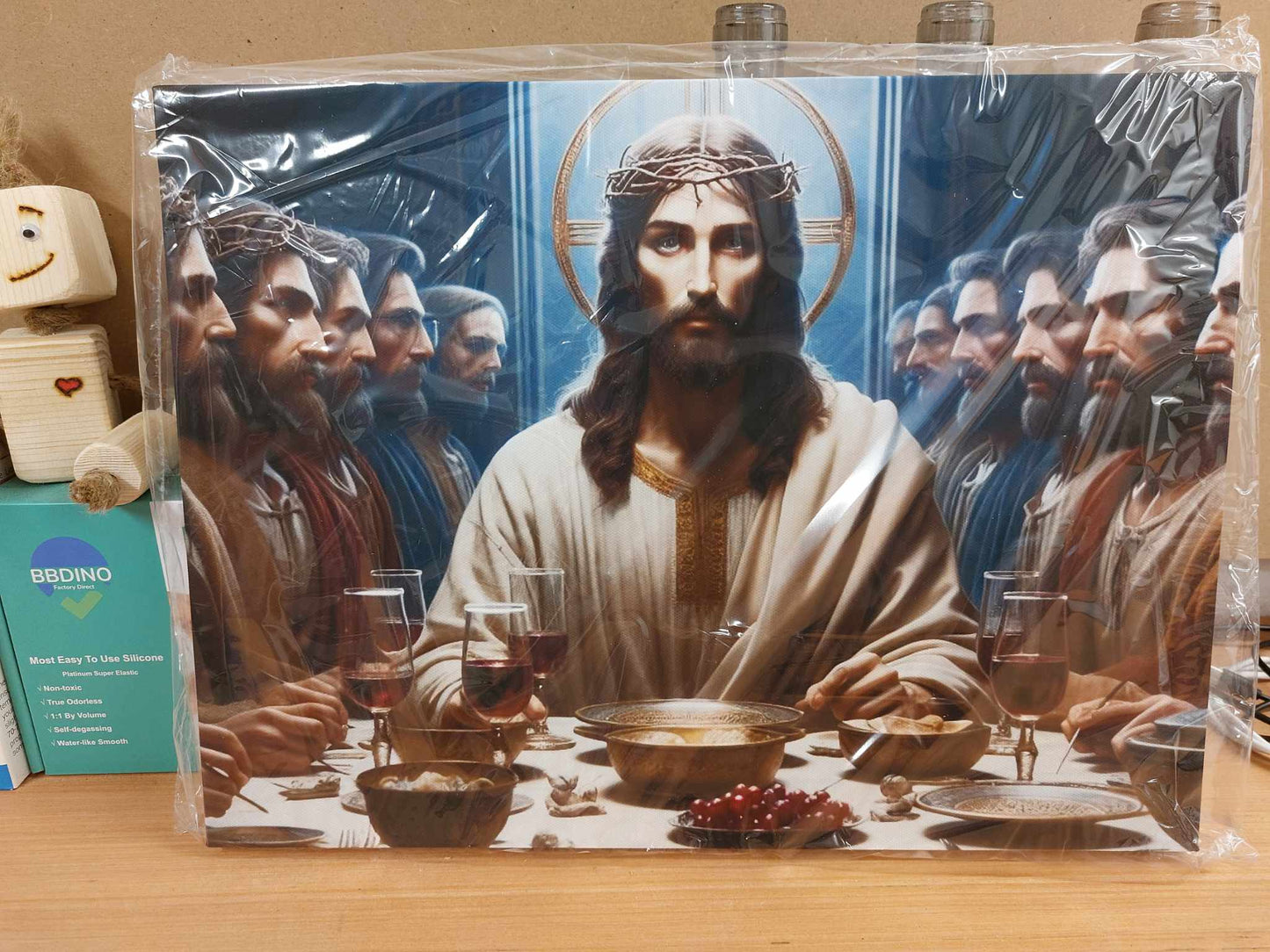 16inch by 12inch Canvas Print Last Supper