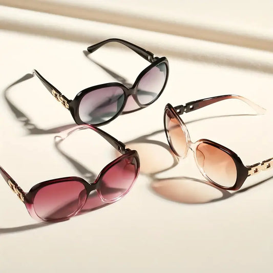 3pcs Women's Elegant Oval Fashion Glasses