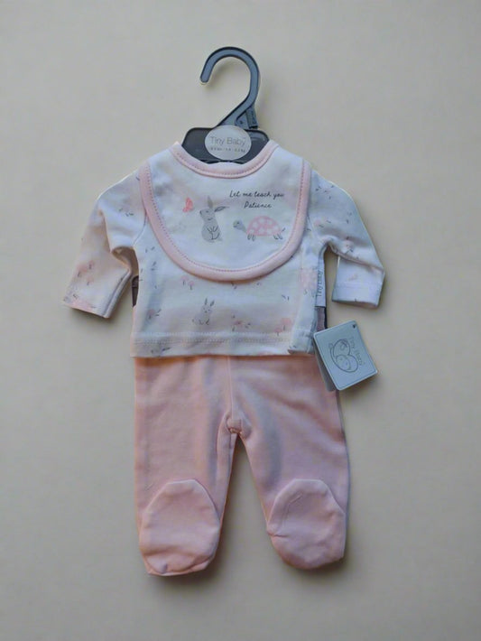 Tiny Baby Girls 3 Piece Set 5-8lbs / 2.3 - 3.6 kg