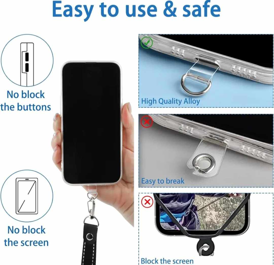 Universal mobile anti-lost, anti-theft lanyard card.