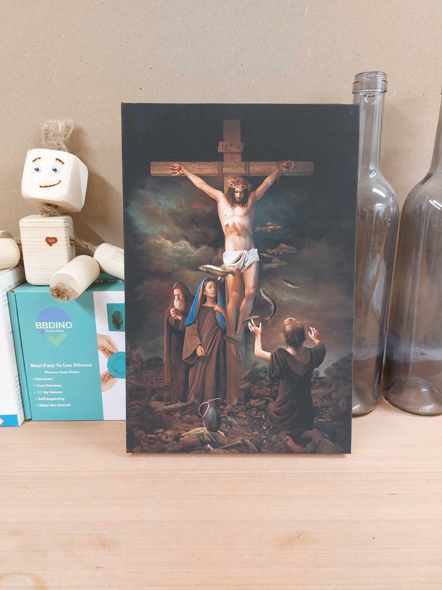 12ich by 8inch Canvas Print  of Crucifixion of Jesus