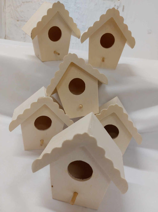 Ready Made Blank Bird Nest Boxes x6