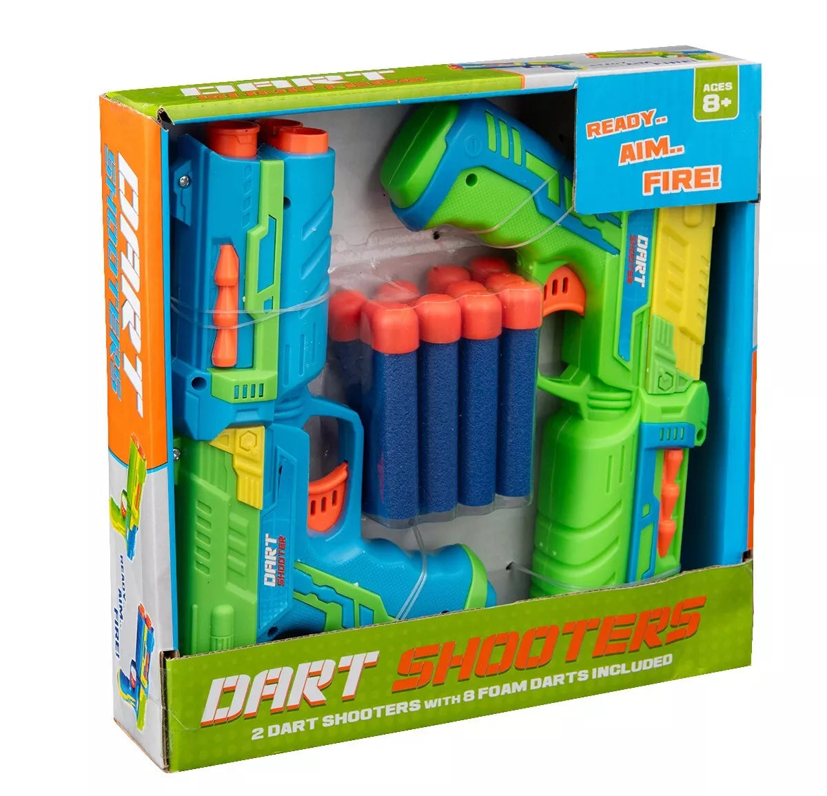 Nerf Gun - 20CM 2 SOFT BULLET GUN DART SHOOTERS 8 FOAM DARTS INCLUDED