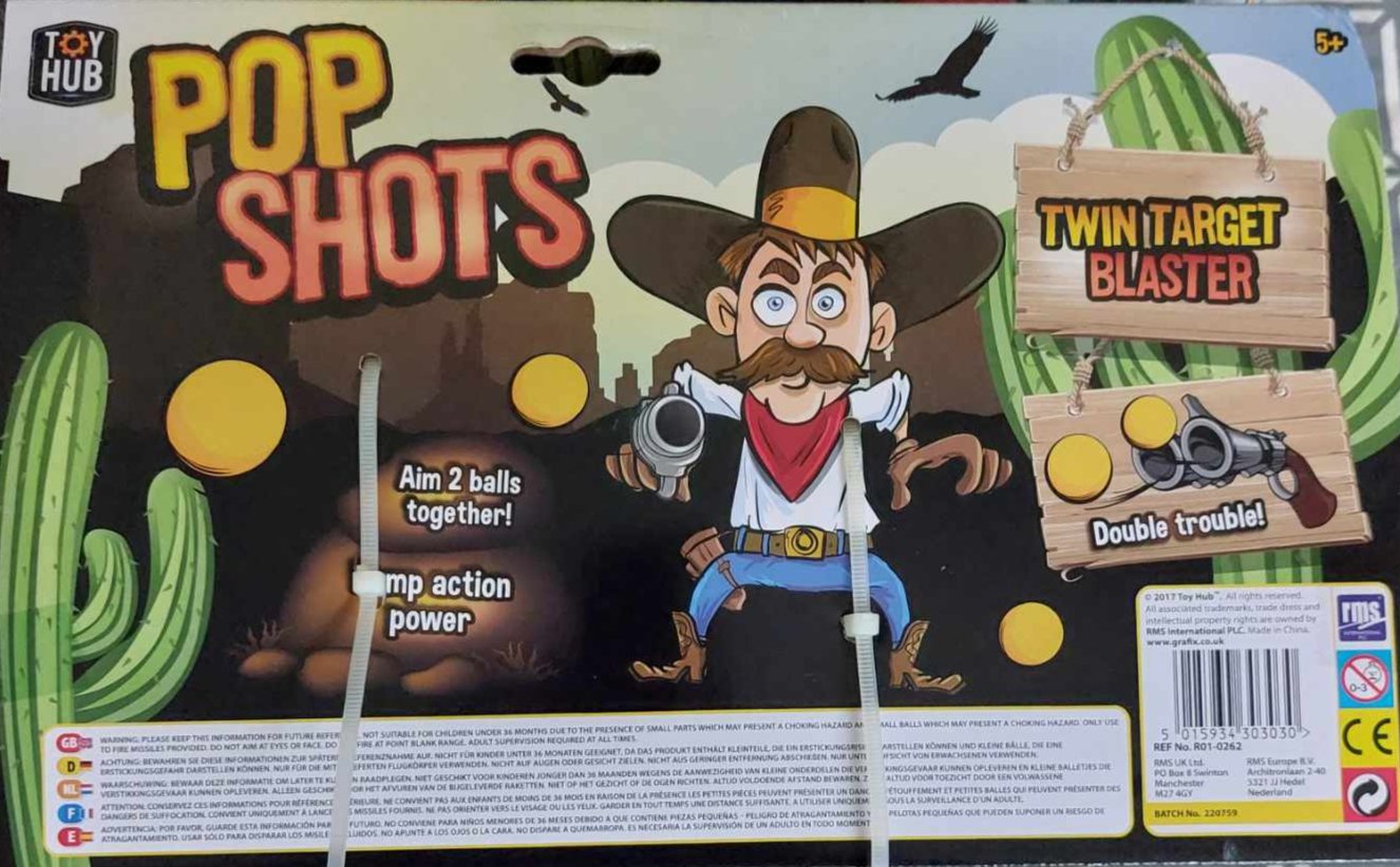 Toy Hub - Pop Shots Twin Target Blaster