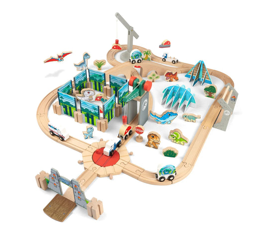 Jurassic World Wooden Exploring Track and Play Set