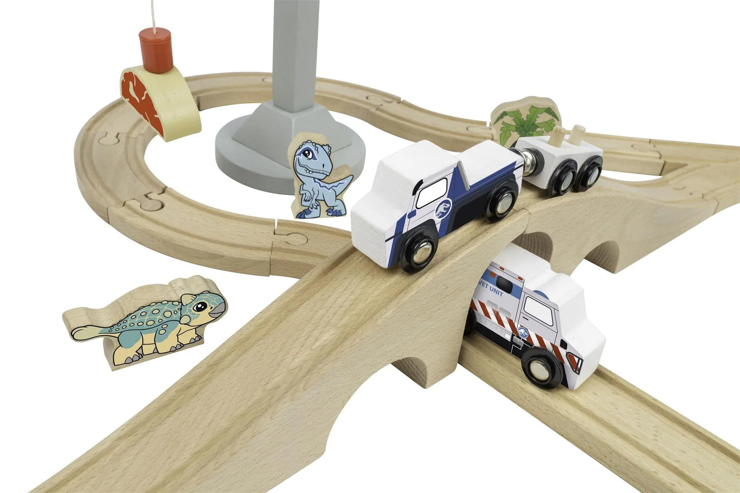 Jurassic World Wooden Exploring Track and Play Set